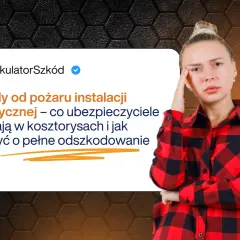 Zmartwiona kobieta przy tekście o wycenie szkody po pożarze instalacji elektrycznej. Jak walczyć o pełne odszkodowanie.