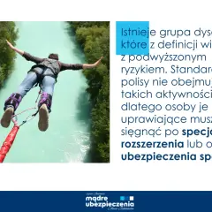 Skok na bungee – ekstremalna przygoda wymaga specjalnego ubezpieczenia sportowego. Standardowe polisy nie obejmują takich aktywności.